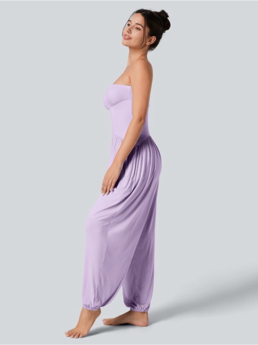 HALARA Lavender Strapless Harem Jumpsuit - Picture 3 of 9